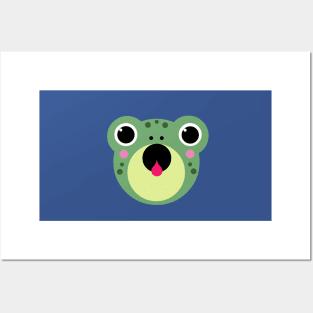 Cute Frog Cartoon Kawaii Posters and Art